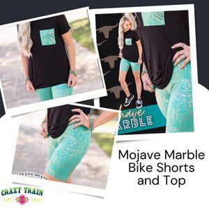 Crazy Train Mojave Marble Pocket Top and Bike Shorts